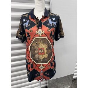 Givenchy Polo Persian Rug Mayan Print Style Shirt
